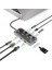 MT55 Mac ile Uyumlu Thunderbolt 3 Type-C USB Adaptör Hub 8in1 4K HDMI RJ45 100MBPS Sd Kart Okuyucu 100W Pd Telefon Hızlı Şarj Aleti 1