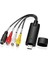 Grabber Video Kayıt Kartı Capture Card Vhs Dijitalleştirme, USB Video Kaydedici Vhs Audio Video Grabber Dönüştürücü, Analogdan Dijitale, Vhs/vcr/tv'den Dvd'ye Dönüştürücü, Windows Mac Için 1