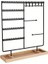Takı Organizeri, Takı Standı Metal Stand ve Ahşap Taban, 35X30X9.5 Cm, Küpe Kolye Yüzük Düzenleyici, Siyah 4