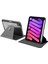 Ipad Mini 7 2024 ile Uyumlu Kapak Kalem Bölmeli 360 Dönebilen Kapaklı Kılıf, Siyah 3