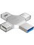 4'ü 1 Arada Otg Flash Bellek, USB 2.0/type-C/lightning/micro Usb, 15-30MB/S Okuma, Çinko Alaşım, Su Geçirmez, Tablet, Telefon, Pc Ile Uyumlu (64, Gb) 2