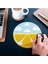 Limon Desenli Yuvarlak Mousepad - Mouse Pad - Fare Altlığı 4