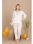 Lady Lingerie Uzun Kollu,dantelli Lohusa-Hamile Pijama Takımı 2