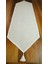 Simli Keten Runner Püsküllü, Kırık Beyaz, 45X150CM 1