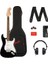 By Fender Affinity Series™ Stratocaster® Elektro Gitar ve Mustang™ Micro Pack Siyah Gigbag, Kayış, Kulaklık, Pena ve Fender Play Için 3 Aylık Abonelik Dahil 1