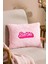 Barbie Nakışlı Peluş Yastık, Pembe Kırlent Yastık 35CM x 40CM 1