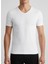 V Yaka Tişört Basic Pamuklu 2'li Paket Esnek Slim Fit Erkek 2