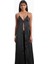 Satin V Neck Longline Camisole Parlak V Yaka Saten Kadın Bluz 6