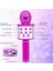 Çocuklar Için Karaoke Mikrofon Bluetoothlu Mikrofon Speaker Yetişkin Için Karaoke Aux USB Sd Kart Girişli Mic (Pembe) 4