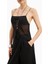 Kadın Şeffaf Şifon Uzun Askılı Camisole Bluz 5
