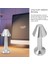 Masaüstü Dokunmatik Lamba Şarjlı 24 Saat Şarj Süresi Yumuşak Işık Otel ve Restoran Kullanımına Uygun Kitap Okuma Işığı Salon Yatak Odası Aydınlatma 23CM x 9cm Mnt1 (Silver) 5