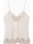 Satin Lace Detail Camisole V Yaka Kadın Bluz 2