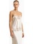 Satin Lace Detail Camisole V Yaka Kadın Bluz 4