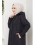 Kadın Zincir Detaylı Kapüşonlu Kapitone Mont -PMK475 5