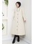 Kadın Zincir Detaylı Kapüşonlu Kapitone Mont -PMK475 1