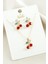 shop Kiraz Zirkon Taşlı Set Kolye-Kırmızı 2
