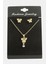 shop Kelebek Zirkon Taşlı Set Kolye-Gümüş Rengi 2