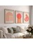 (Çerçevesiz) Bauhaus Pembe 3'lü Çerçevesiz Poster Set, Modern Dekoratif Poster Seti 2