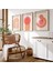(Çerçevesiz) Bauhaus Pembe 3'lü Çerçevesiz Poster Set, Modern Dekoratif Poster Seti 5