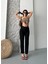 Mom Fit Enzim Taş Yıkama Jeans Pantolon Siyah D2006 2