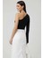 Tek Omuzlu Basic Bluz Siyah T4275 3