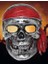 Halloween Cadılar Bayramı Maske Kuru Kafa Korsan Bandanalı Korku Maskesi 4