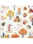 Autumn Leaves Sonbahar Yaprakları Sticker Seti Happy Thanksgiving Cozy Fall Etiket Yağmur Rüzgar Sarı Turuncu Kırmızı Çıkartma NSTI0223 2