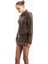 90's Slim Fit Leather Jacket Minimal Deri Kadın Ceket 8