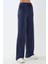 Kadın Soft Touch Geniş Paça Modal Pantolon Busem Collection Blue 2
