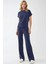 Kadın Soft Touch Geniş Paça Modal Pantolon Busem Collection Blue 3