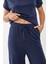 Kadın Soft Touch Geniş Paça Modal Pantolon Busem Collection Blue 5