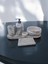 Marble Serisi Antrasit 6'lı Beton Banyo Seti,sabunluk,diş Fırçalık,tepsi,mumluk,aksesuar,dekorasyon 1