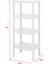 4 Katlı Beyaz Raf Kitaplık & Banyo Düzenleyicisi 100 cm 3
