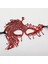 Zeroshop Kırmızı Dantel Masquerade Maskesi 4 No 1