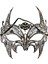 Zeroshop Siyah Renk Lazer Kesim Üzeri Kristal Taşlı Metal Lüks Maske Balo Parti 1