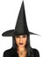 Zeroshop Yetişkin Boy Siyah Cadı Şapkası ve Uzun Siyah Cadı Peruğu 1