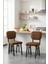 Elfin 70X110 Efes Yemek Masası, Yemek Masası Takımı, 2 Sandalye 1 Bench - Kahverengi 3
