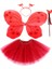 Zeroshop Kırmızı Kelebek Kostümü - Kırmızı Kelebek Kostüm Aksesuar Seti 4 Parça 1