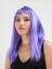 Zeroshop Lila Renk Uzun Düz Parti Peruğu 1