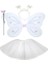 Zeroshop Beyaz Kelebek Kostümü - Beyaz Kelebek Kostüm Aksesuar Seti 4 Parça 1