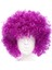 Zeroshop Koyu Mor Renk Violet Afro Bonus Saç Peruk 1