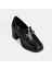 Kadın Siyah Metal Toka Detaylı Kalın Topuklu Loafer 5