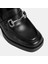 Kadın Siyah Metal Toka Detaylı Kalın Topuklu Loafer 6