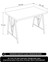 Elfin 70X110 Siyah Yemek Masası, Yemek Masası Takımı, 2 Sandalye 1 Bench - Krem 4