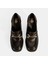 Kadın Kahve Metal Toka Detaylı Kalın Topuklu Loafer 7