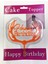 Zeroshop Happy Birthday Yazılı Turuncu Dallı Pasta Kek Çubuğu 1
