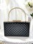 Siyah Lüks Rugan Metal Saplı Kapitone Desenli Kadın Abye Çanta Düğün Nişan Mezuniyet 2