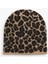 Kadın Yumuşacık Leopar Desenli Akrilik Kumaş Saçaklı Tüylü Bere – Sıcak Tutucu Kışlık Şapka 1