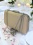 Nude Renk Saten Gümüş Taşlı Abiye Çanta Gece Çantası Nişan Düğün Çantası 6
