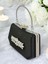 Siyah Renk Gümüş Kristal Taşlı Zarif Tasarım Metal Saplı Abiye Çantası 1